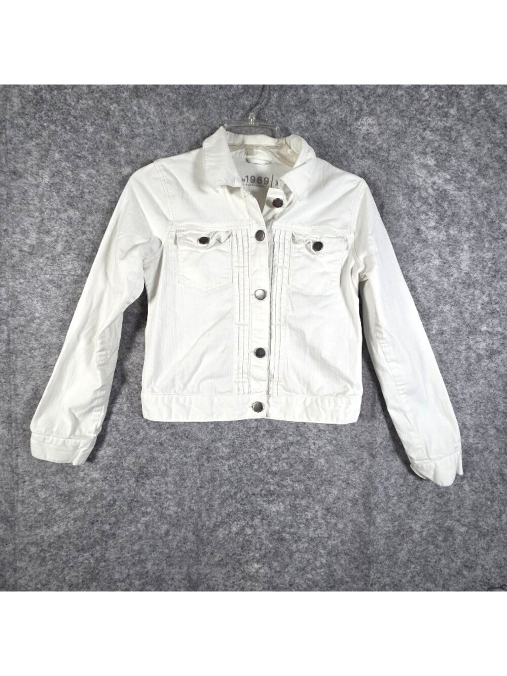 Gap 1969 Girls White Denim Trucker Jacket XXL